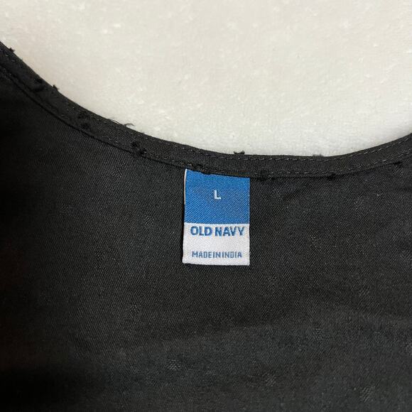 Old Navy V-Neck Clip Dot Mini Swing Dress Size Large NEW LBD Minimalist Casual - Picture 7 of 12